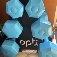 Light Blue Hexagonal Dumbbells Set - 6 pieces