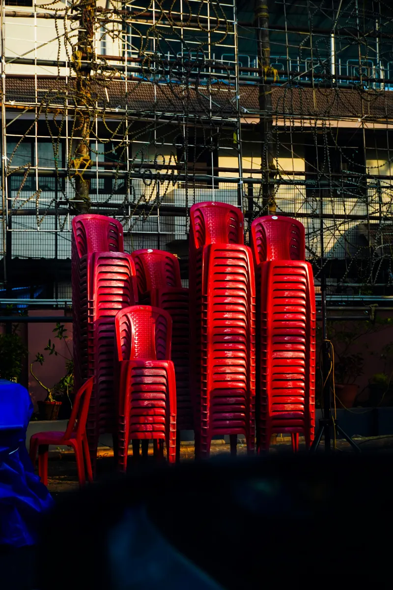 Red Stacking Chairs - Large Quantity Bulk