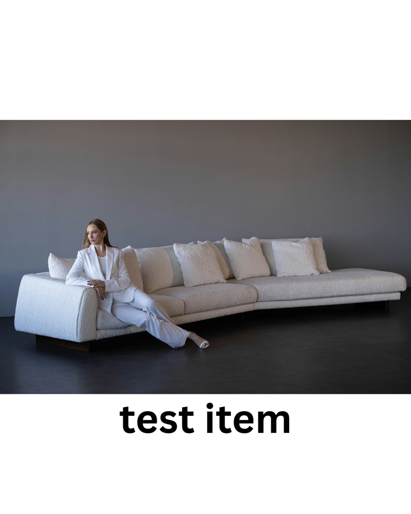 Large Modern Sectional Sofa - Beige/Cream Upholstery