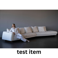 Large Modern Sectional Sofa - Beige/Cream Upholstery