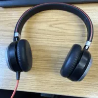 Over-Ear Headphones with Red Cable