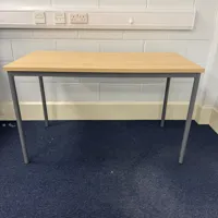 Wooden Top Work Table with Grey Metal Frame