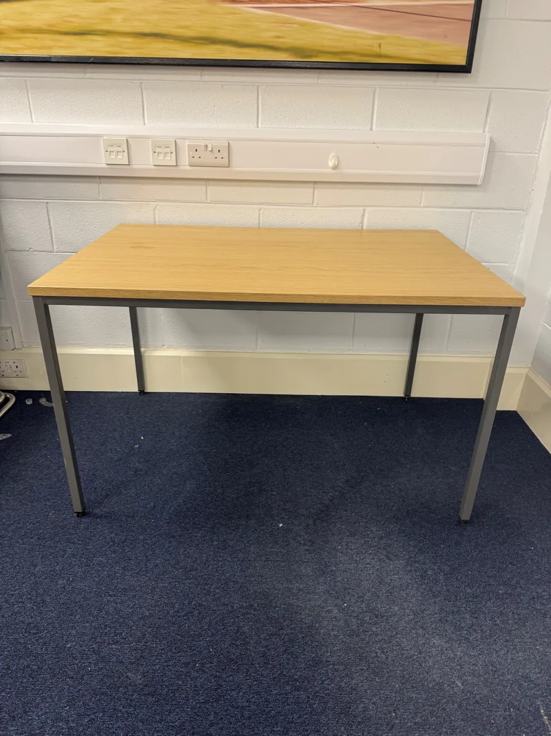 Wooden Top Work Table with Metal Frame