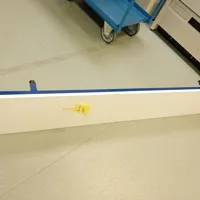 Blue and White Aluminium Straight Base